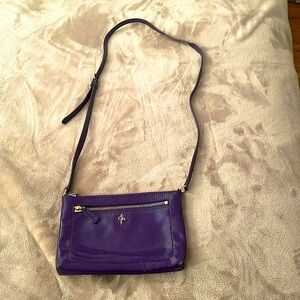 Cole Haan small crossbody purse, purple.